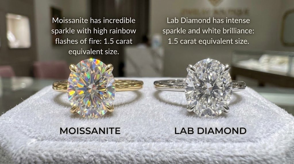 You are currently viewing Moissanite vs. Lab Diamond: Which Gemstone Suits Your Lifestyle?