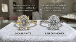 Read more about the article Moissanite vs. Lab Diamond: Which Gemstone Suits Your Lifestyle?
