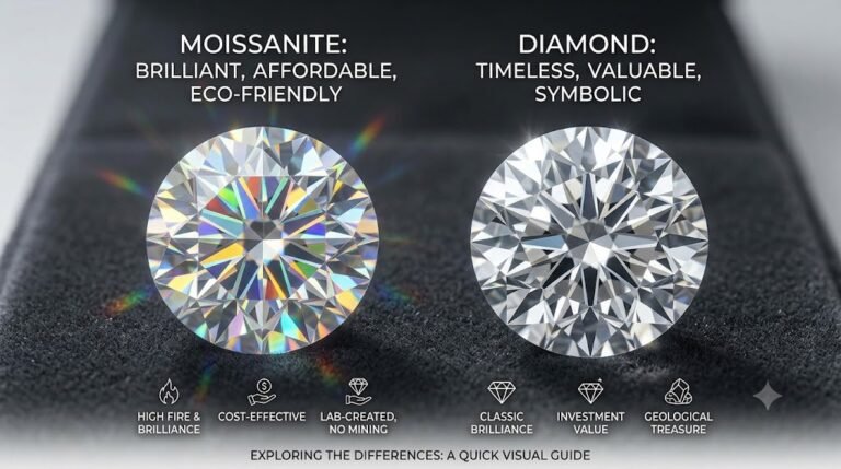 Moissanite vs. Diamond: The Ultimate Guide to Brilliance, Value, and Sustainability